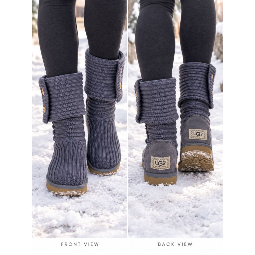 UGG Australia Classic Cardy Knit Boots Women Size 9